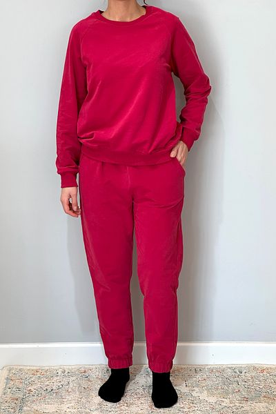 REMSA Claret Red Γυναικείο Σετ Φούτερ και Φούτερ - Elastic Leg 8006