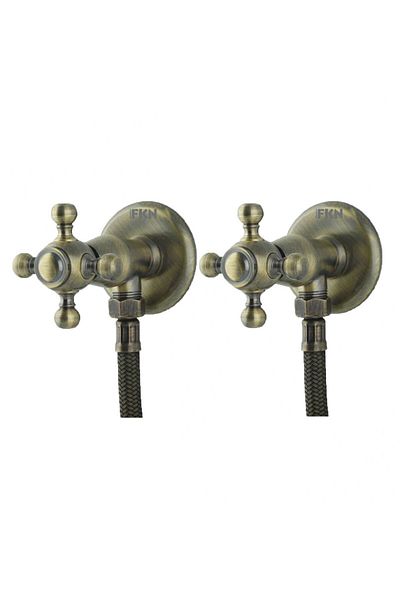 FKN Antique Aries Spiral Double Bidet Faucet