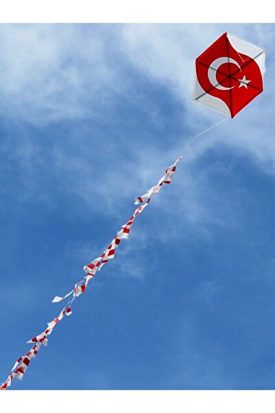GÜLEN UÇURTMA Naylon Altıgen Uçurtma / Türk Bayraklı