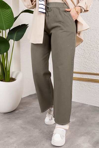 Tesettür Diyarı Women's Gabardine Fabric Pipe Leg Trousers