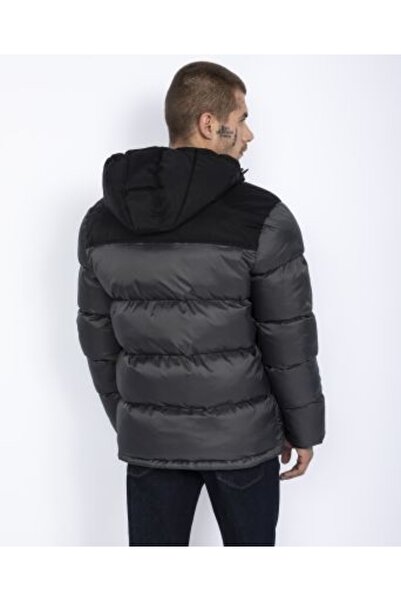 SCHOTT Ανδρικό γκρι μπουφάν Schott Utah2 με κουκούλα -XL