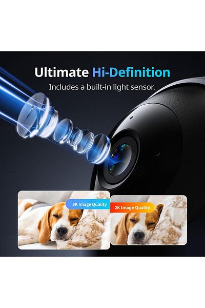 SwitchBot 360 Motion Tracking Home Security Camera 5MP - Pan/Tilt Cam 3K Super HD Baby Monitor/Pet Camera