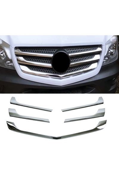 ALMİNOX OTO AKSESUAR M.benz Sprınter W906 Krom Ön Panjur 5 Parça P.çelik 2013...