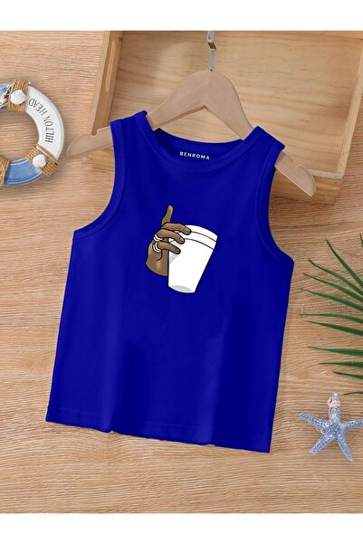 BENROMA CRTANI LIK ŠTAMPANA DEČIJA MAJICA BEZ RUKAVA