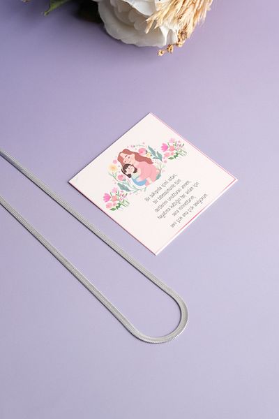 Jack Ferrero Mother - Dear Arkadash - Birthday - Sister - Father - Not Written Paper Steel Color Necklace
