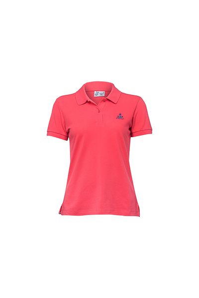 ANEMOSS Seagull Pattern Women's Polo Neck T-shirt, Pink, S