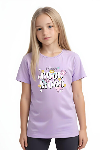 panios kids 5'li Good-Panda-Power-Bunny-M Baskılı Kız Çocuk Tişört