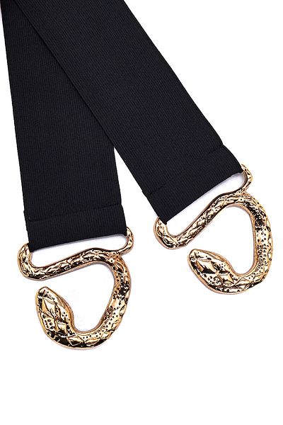 Paçuli Moda Women's Belt with Snake Snap Buckle