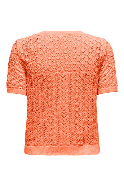 ONLY Women's Short Sleeve Cotton Patterned Knitted Sweater - 15339662