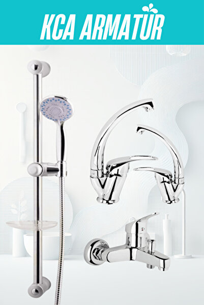 KCA ARMATÜR Kca Sürgülü Duş - Banyo - Lavabo - Mutfak Bataryası Çeşmesi Muslu...
