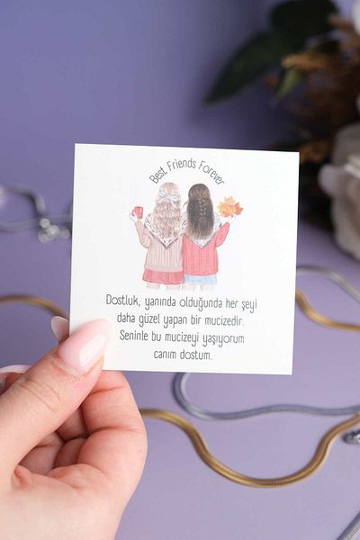 Jack Ferrero Mother - Dear Arkadash - Birthday - Sister - Father - Not Written Paper Steel Color Necklace
