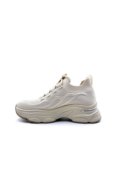 EGE GİYİM VE AYAKKABI 25Y309 BEIGE COLOR STONE Tricotaj de zi cu zi pentru femei Pantofi sport