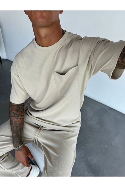 elkumoda Εξαιρετικά άνετο μπλουζάκι μεγάλου μεγέθους με τσέπες που αναπνέει, μαλακό βαμβακερό, χαλαρή εφαρμογή κατά του ιδρώτα
