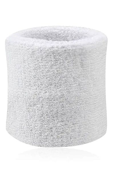 Elif Mira 2 Pcs Solid Color Sports Fitness Sweat Towel Hand Wristbands Cotton Lycra