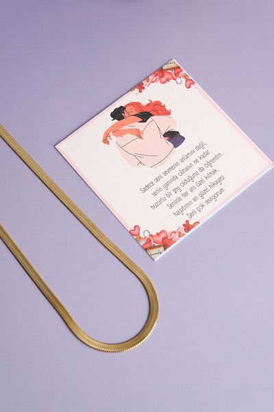 Jack Ferrero Mother - Dear Arkadash - Birthday - Sister - Father - Not Written Paper Steel Color Necklace