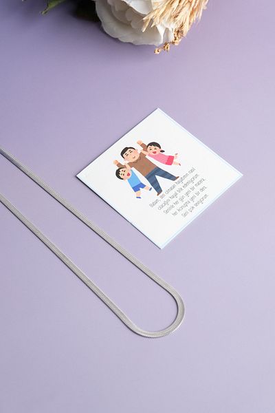 Jack Ferrero Mother - Dear Arkadash - Birthday - Sister - Father - Not Written Paper Steel Color Necklace