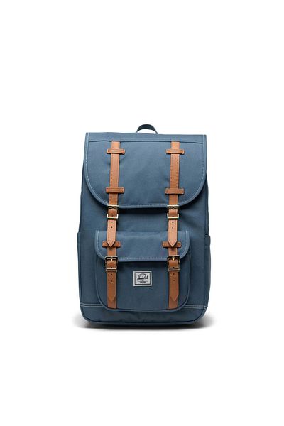 Herschel Supply Co. Mestský modrý ruksak Herschel Little America™ Mid Backpack Blue Mirage/White Stitch