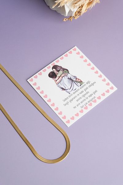 Jack Ferrero Mother - Dear Arkadash - Birthday - Sister - Father - Not Written Paper Steel Color Necklace
