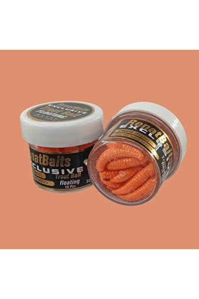 RENAT CARP Renat Trout Bait Peynir Kokulu Silikon Kurtçuk Alabalık Yemi 15 Pc...