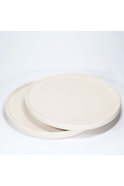 Selenart (Roight Product) 6 Li 14.5 cm Vertical Edged Plate Ceramic Biscuit (Roight Product)