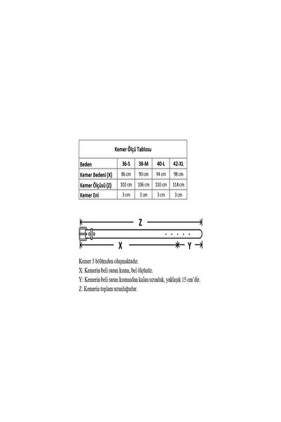 Paçuli Moda Shiny Rectangular Buckle Women's Belt 20146