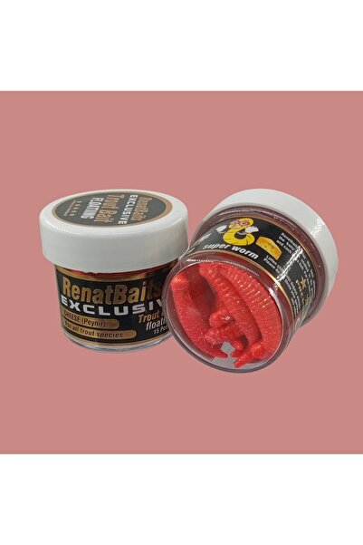 RENAT CARP Renat Trout Bait Peynir Kokulu Silikon Kurtçuk Alabalık Yemi 15 Pc...