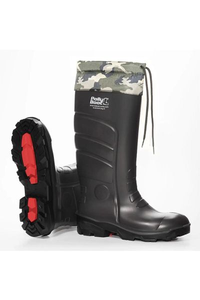 Polly Boot Ανδρικές μαύρες μπότες Galaxy Vega O4 (UNPROTECTED) με μακρύ λαιμό