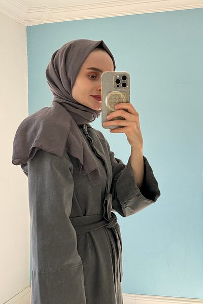 Mevra Anthracite Denim Ferace Dress