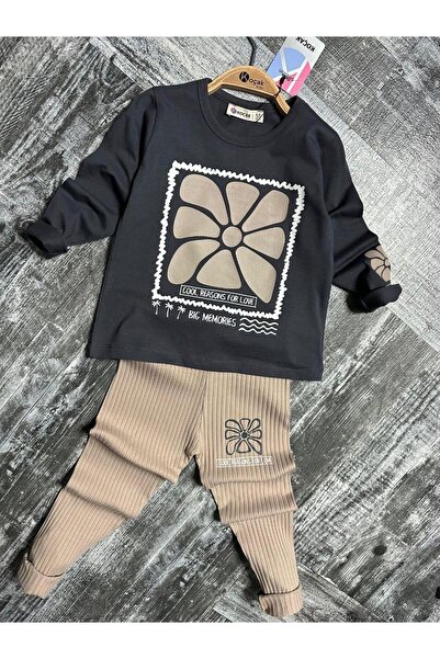 Butik Set pentru fete Çikıl - imprimeu floral (vârsta 3-10)