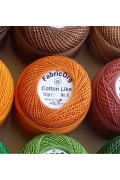 fabricorg Βαμβακερό όπως νήματα σταυροβελονιάς Etamin (10 GR-NO8 IP) - ΜΟΝΟ ΜΟΥΛΑΡΙ - Νούμερο 60 Χρώμα