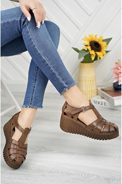 Diego Carlotti Sandale zilnice cu pană pentru femei din piele naturală Dd1617