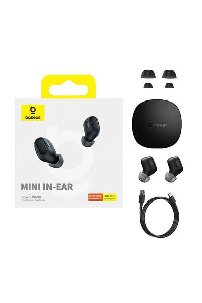 Baseus OS-Baseus Bowie WM01 True Wireless Earphones Black
