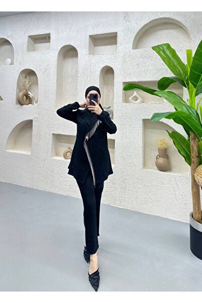 NHMODA Stone Hanging Double Hijab Set