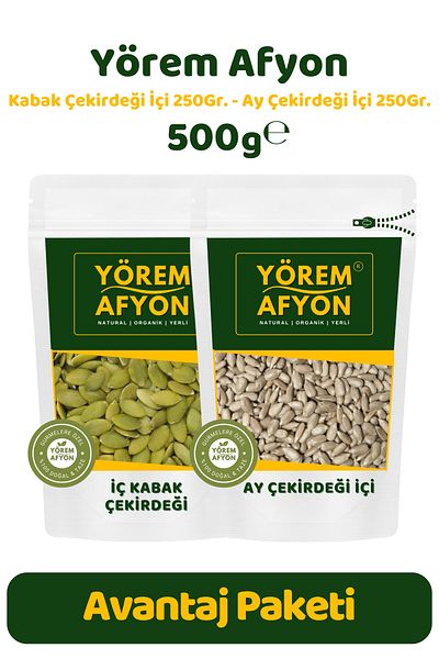 Gülçehre Vegan Diet Set with 500Gr Places - Harvest Salt Free Raw Inner Core Advantageous