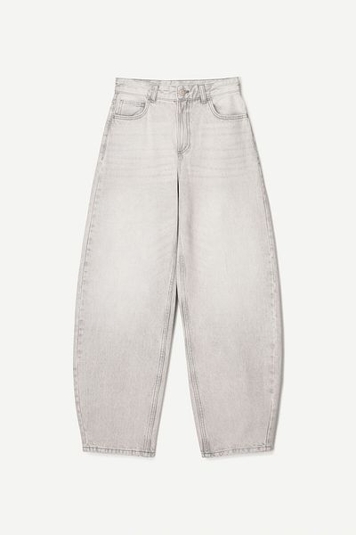 Bershka Wide-leg barrel jeans