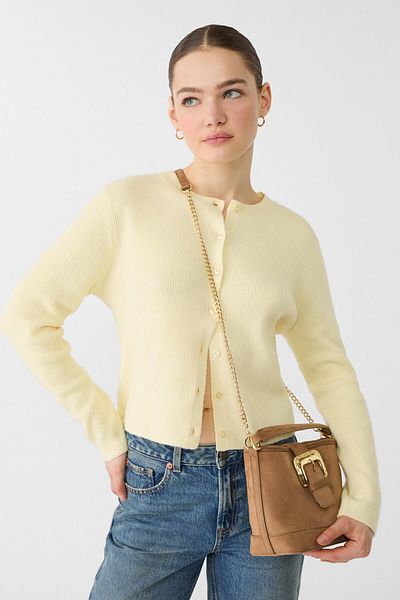 Stradivarius Mini bucket bag with a buckle