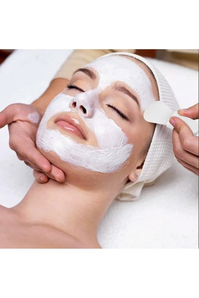 Arzu Güzel Cosmetics قناع وجه سيليكون + ملعقة + فرشاة 4 قطع مجموعة صغيرة بحجم السفر