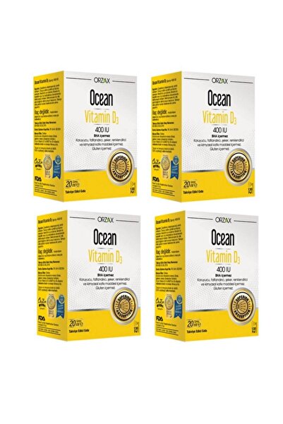 Orzax Ocean Vitamin D3 400 Iu Sprey 4 Adet