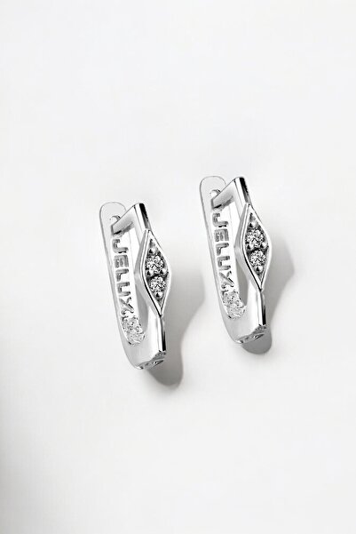 jelux silver Gümüş 925 Ayar Zirkon Taşlı Göz Model Küpe