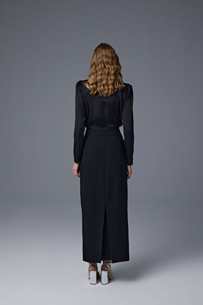 JAMİLATASARİM Jami̇la Sarah Stone Embroidered Crepe Pen Skirt