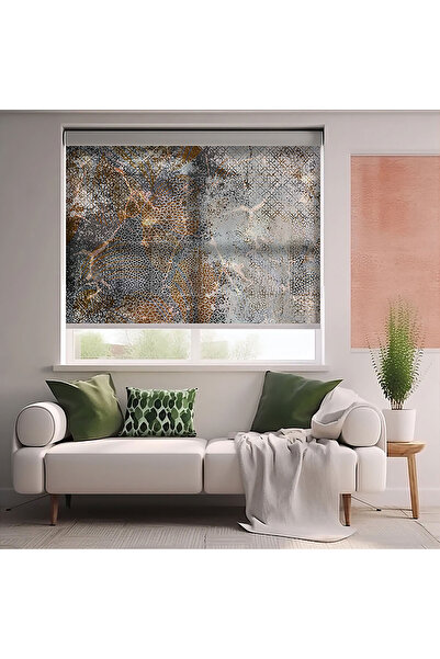 AD Home Eskitme Renk Geçişi Baskılı Stor Perde - Salon, Mutfak, Yatak Odası P...