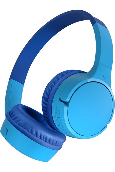 Belkin SoundForm Mini Wireless Headphones for Kids, On-Ear, Blue