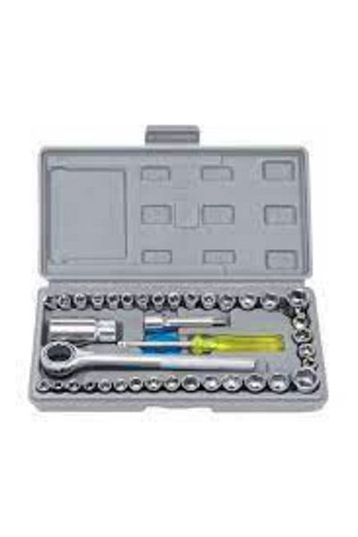 ChenSea 40 Piece Socket Set Combination Socket Wrench Set with Plastic Box (4767) - Blc4357-3124