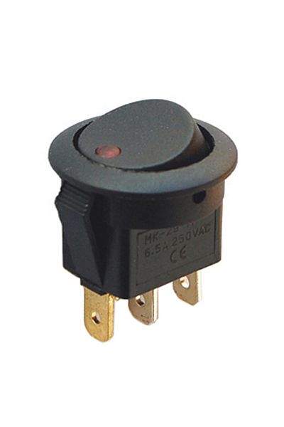 Go İthalat Round Dot Illuminated 3 Pin 12 Volt On-Off Switch (Ic-132A)