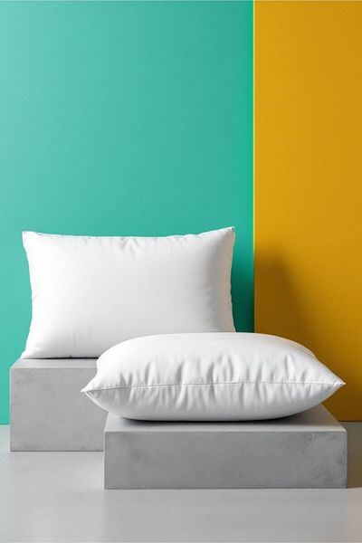 Evene Pillow Bead Fiber 2 Pieces Antibacterial Filling Extra Soft Sleeping Pillow Cotton Stitched Case 700