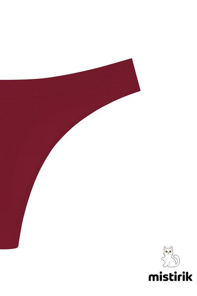MİSTİRİK Paulo Model Ribbed Thong Slip No Marks Slip Culoare Bordeaux