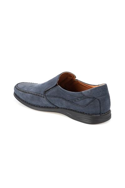 Polaris Men's Genuine Leather Navy Blue Suede Shoes - 91. 105517 nm