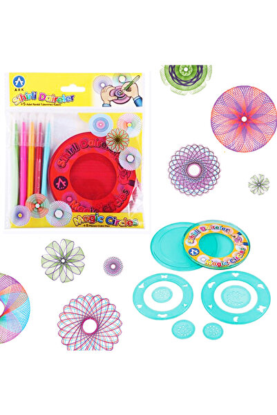 Ark Sihirli Daireler Eğitici Çizim Seti-5 adet kalemli Set