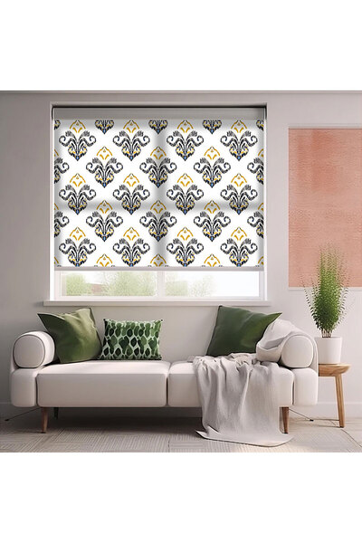 AD Home Suluboya Damask Baskılı Stor Perde - Güneşlik - Mutfak, Salon, Yatak ...