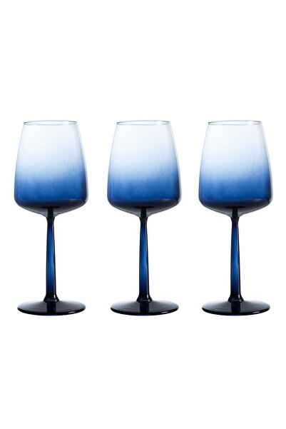 Mudo Home LORA 3LÜ KADEH SETİ -NAVY 430ML